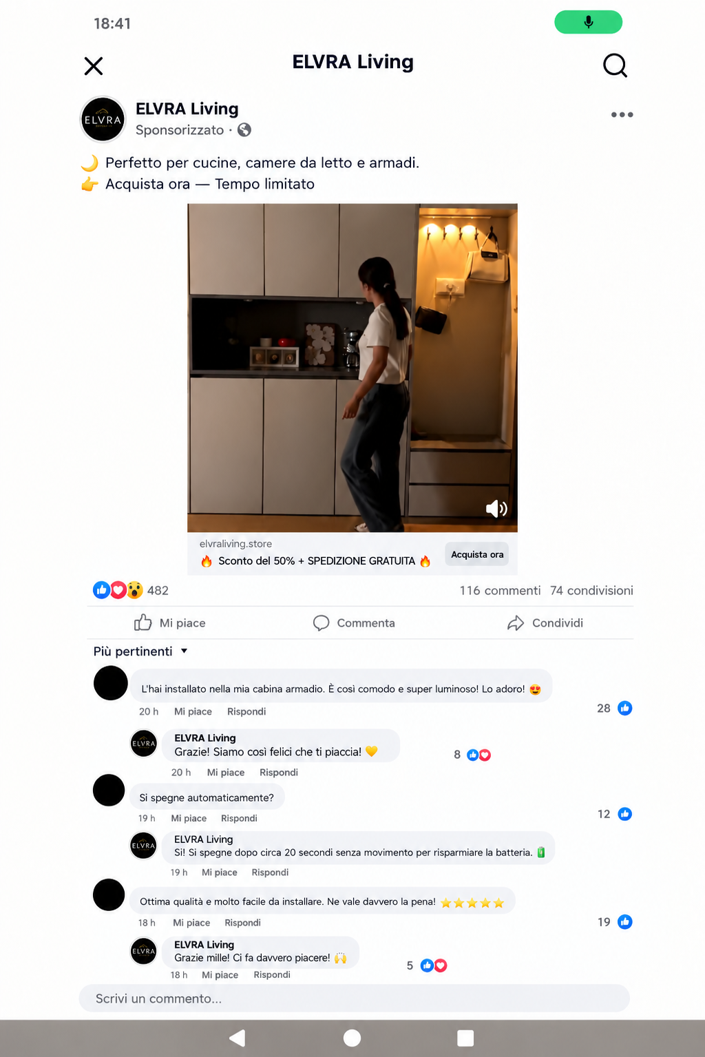 LucePrima™ —La luce che
si accende quando serve.