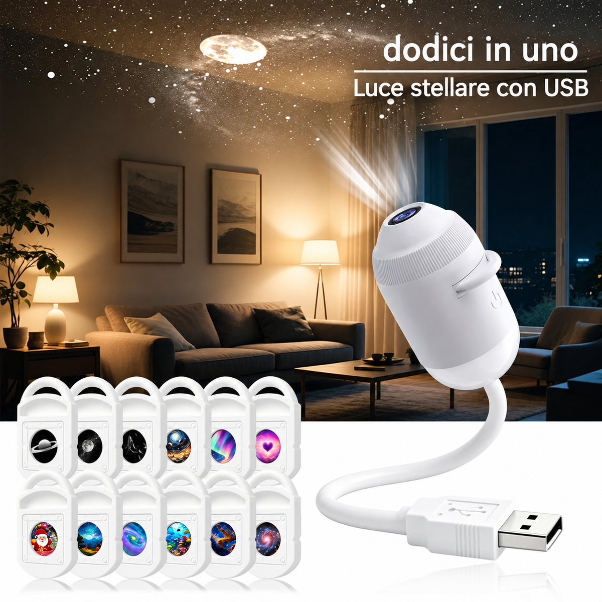 GalaxyGlow™ Proiettore Galassia